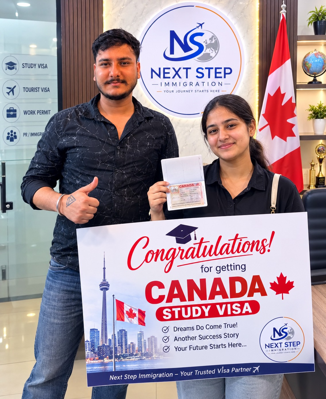 Canada study visa success moment